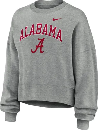 Nike Alabama Phoenix Arch Nike Womens College Pullover Crew in Grey | 01D706GABN-Y48