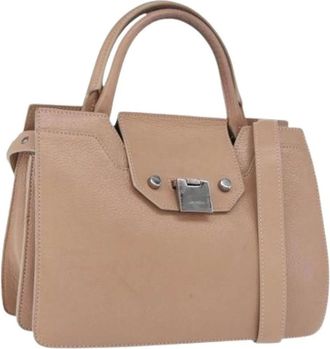 Jimmy Choo London Pre-owned Handbags, female, Beige, Size: ONE SIZE Pre-owned Leather Handbag