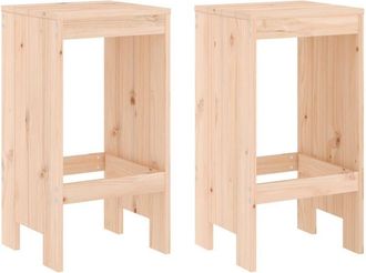 vidaXL Vidaxl - Bar Stools 2 pcs 40x36x75 cm Solid Wood Pine