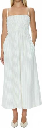 Pistola Denim Bianca Shirred Bodice Dress In Mint
