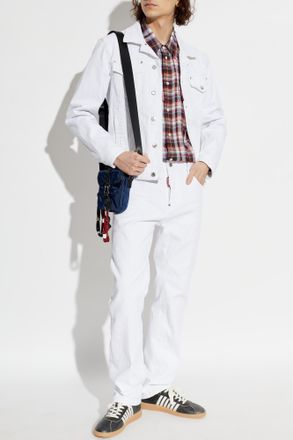 Dsquared2 Denim Jacket With Pockets, Mens, White