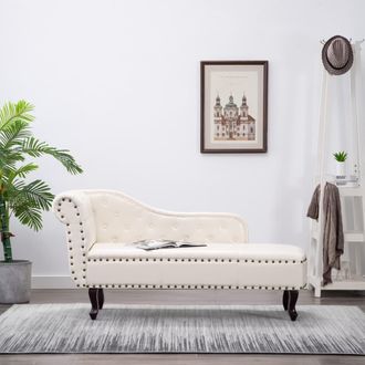 vidaXL Vidaxl - Div&aacute;n De Cuero Sint&eacute;tico Blanco Crema