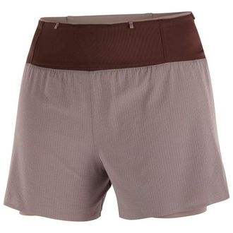 Salomon Sense Aero 2In1 Trail 4 Laufshorts f&uuml;r Damen | braun