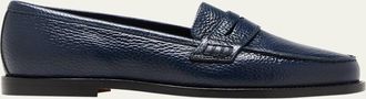 Manolo Blahnik Perrita Leather Penny Loafers