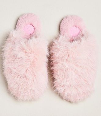 Maeve Fuzzy Faux Fur Slippers