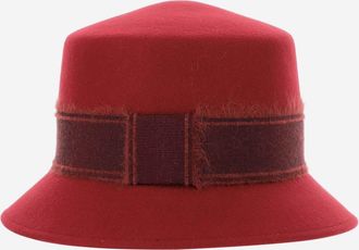 Maison Michel Womens Hat Arsene Rabbit Felt Red