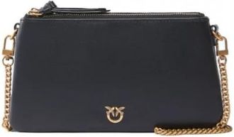 Pinko Double Mini Bag - Dames - Mini tas - Zwart - ONE Size - Katoen - Tassen