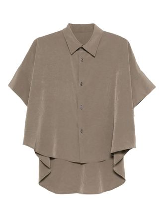 Yohji Yamamoto layered shirt - women - Triacetate/Polyester - 2 - Neutrals