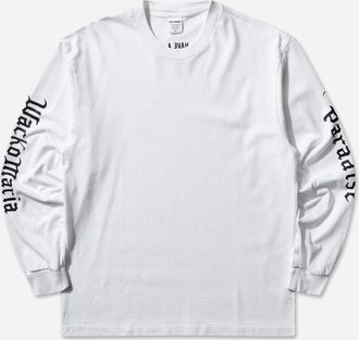 Wacko Maria Men s Washed Heavy Weight Longsleeve T-Shirt (Type-1) White