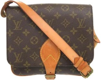 Louis Vuitton Tweedehands Canvas Louis Vuitton tassen - Dames - Vintage Schoudertas - Bruin - ONE Size - Vintage