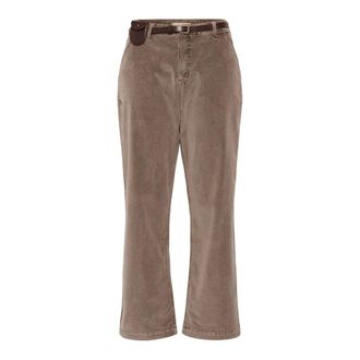 Cream Rechte broek - Dames - Broeken - Bruin - Maat: W34 L32 Leer