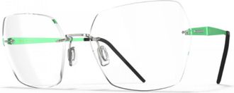 Blackfin Bf1073 Aero Loop B3-P1 Rimless Geometric Eyeglasses with Vibrant Accents