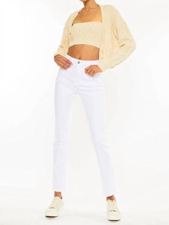 Kancan High Rise Slim Straight Jeans In White