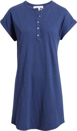 Bella Dahl Placket Cap Sleeve Dress in Midnight Surf at Nordstrom, Size X-Small
