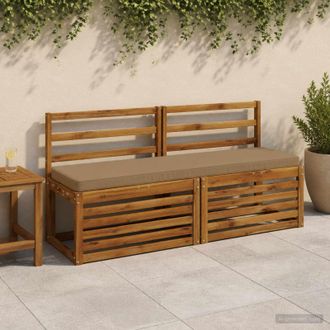 vidaXL Vidaxl Cuscini Per Panchina A 2 Pezzi Vught 2 Pz 100% Poliestere