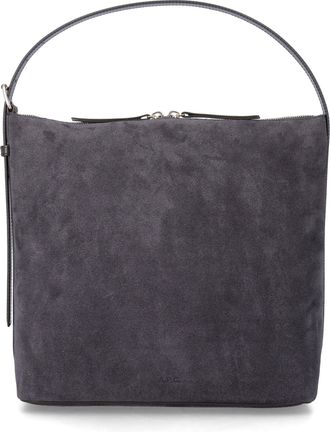 A.P.C. Sac Vera Smooth Leather Double-Zip Tote Bag