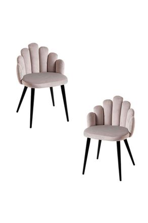 Regalos Miguel Regalos Miguel - Packs Sillas Comedor - Pack 2 Sillas Hand Terciopelo Patas Negras - Gris