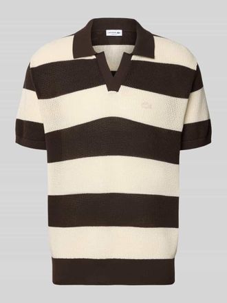 Lacoste Regular Fit Poloshirt aus reiner Baumwolle in Dunkelbraun, Gr&ouml;&szlig;e XXXL