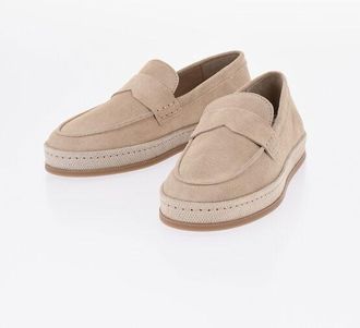 Hogan Suede Penny Loafers With Rubber Sole size 39