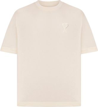 Ami AMI DE COEUR EMBOSSED COTTON T-SHIRT - Ami Paris - Man