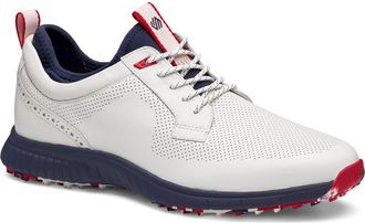 Johnston & Murphy H6 Luxe Waterproof Sneaker in White/Navy Waterproof at Nordstrom, Size 10.5