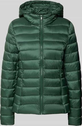 Jake*s Casual Steppjacke mit Kapuze in Dunkelgruen, Gr&ouml;&szlig;e 34