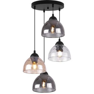 OEM L&aacute;mpara Colgante Venecia 4 Pantallas Planas Mixtas E27