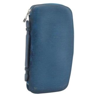 Louis Vuitton Pre-owned Epi Clutch Bag - Dames - Pre-owned - Blauw - Maat: ONE Size Leer