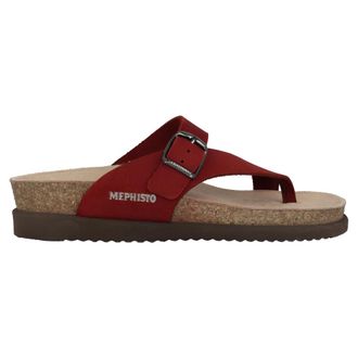 Mephisto Helen teenslipper - Dames - Slippers - Rood - 36 EU - Leer - Schoenen