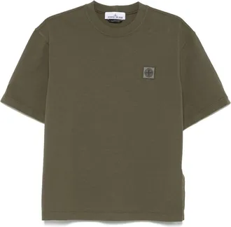 Stone Island COMPASS PATCH COTTON T SHIRT Size: S, colour: KHAKI