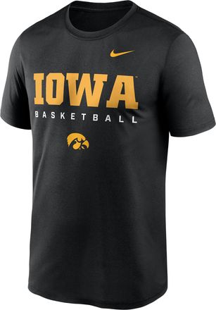 Nike Iowa Courtside Basketball Legend Nike Mens Dri-FIT College T-Shirt in Black | 02TI00AIA-8TZ