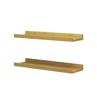 Vicco Estanter&iacute;a De Pared Linus, Madera Natural, 50 X 4 Cm Lote De 2