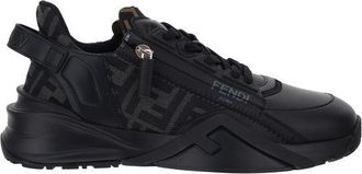 Fendi Black Calf Leather Bos Taurus Athletic Mens Sneakers