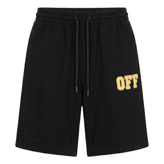 Off-white Katoenen shorts met verstelbaar trekkoord - Heren - Korte Broeken - Zwart - S - Katoen - Korte Broeken