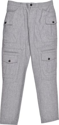 Brunello Cucinelli Pearl Virgin Wool Cargo Trousers, Brand Size 58 (US Size 42)