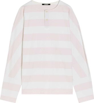 Jacquemus Le Tshirt Marini&eacute;re Striped Cotton T-shirt - White - XL