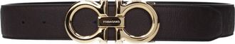 Ferragamo Herens Riemen Leer Bruin/Zwart