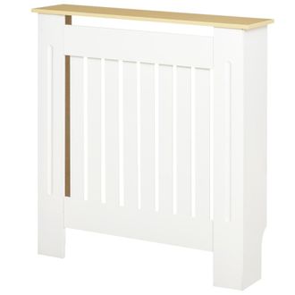 HOMCOM Cubierta del radiador 78x19x83 cm blanco