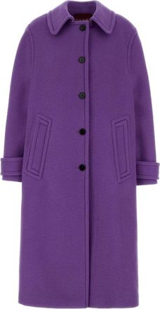 Gucci Purple Wool Blend Coat