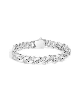 House of Brilliance Haus Of Brilliance Silver 0.49 Ct. Tw. Diamond Link Bracelets