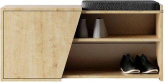 Dmora Zapatero Dione, Zapatero, Armario de entrada multiusos, Zapatero, 104x47 h37 cm, Roble - Dmora