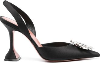 Amina Muaddi Black Begum Slingback Pumps