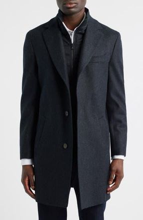 Jack Victor Delroy Wool Topcoat in Charcoal at Nordstrom Rack, Size 44 Regular