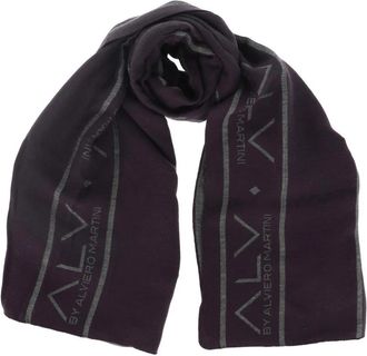 Alviero Martini 1A Classe Paarse geometrische print sjaal - Dames - Sjaals - Paars - ONE Size - Katoen - Accessoires