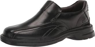Clarks Gessler Step Mens D Black Leather Slip On Comfort Shoes MEW902
