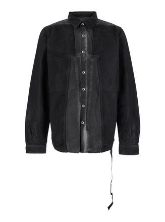 Rick Owens Dark Grey Solid Shirt