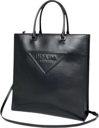 Prada Pre-owned Leather prada-bags - Dames - Vintage Shopper - Zwart - ONE Size - Vintage