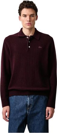 Lacoste Wollen trui met polokraag - Heren - Truien - Rood - Maat: M Wol