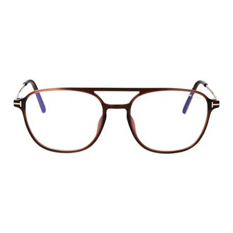 Tom Ford Ft5874-B Optical Frame - male - Tom Ford - Glasses - Brown - 54 MM - Accessories