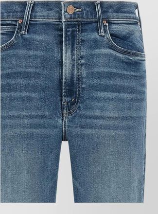 Mother denim high-rise slightly flared straight-leg jeans